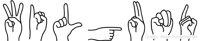 Wilgund im Fingeralphabet der Deutschen Gebärdensprache