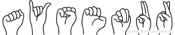 Aysenur im Fingeralphabet der Deutschen Gebärdensprache
