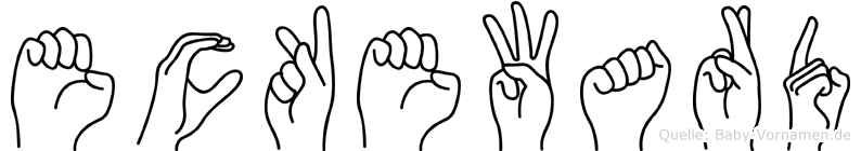Eckeward im Fingeralphabet der Deutschen Gebärdensprache