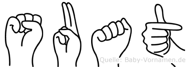 Suat im Fingeralphabet der Deutschen Gebärdensprache
