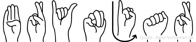 Brynjar im Fingeralphabet der Deutschen Gebärdensprache