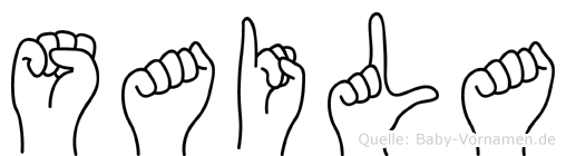 Saila im Fingeralphabet der Deutschen Gebärdensprache