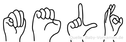Melf im Fingeralphabet der Deutschen Gebärdensprache