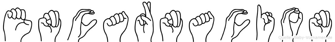 Encarnacion im Fingeralphabet der Deutschen Gebärdensprache