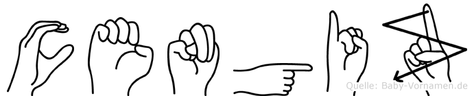 Cengiz im Fingeralphabet der Deutschen Gebärdensprache