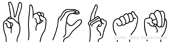 Vicdan im Fingeralphabet der Deutschen Gebärdensprache