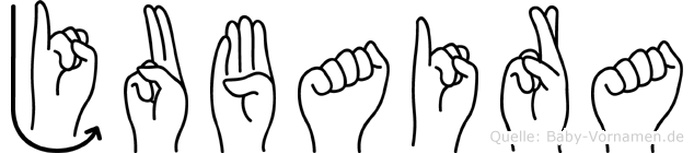 Jubaira im Fingeralphabet der Deutschen Gebärdensprache