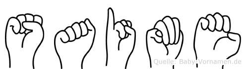 Saime im Fingeralphabet der Deutschen Gebärdensprache