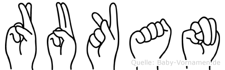 Rukan im Fingeralphabet der Deutschen Gebärdensprache