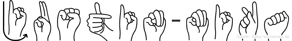 Justin-Mika im Fingeralphabet der Deutschen Gebärdensprache