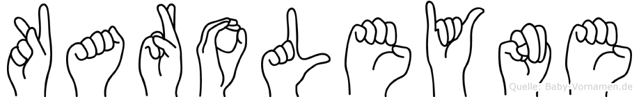 Karoleyne im Fingeralphabet der Deutschen Gebärdensprache