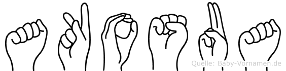 Akosua im Fingeralphabet der Deutschen Gebärdensprache