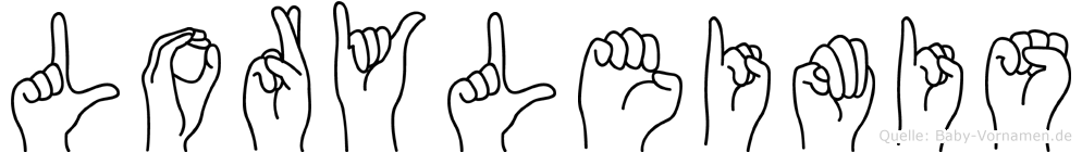 Loryleimis im Fingeralphabet der Deutschen Gebärdensprache