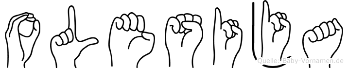 Olesija im Fingeralphabet der Deutschen Gebärdensprache