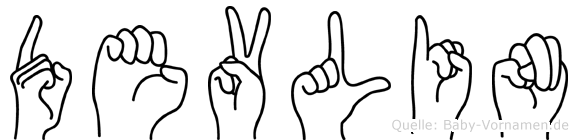 Devlin im Fingeralphabet der Deutschen Gebärdensprache