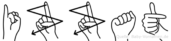 Izzat im Fingeralphabet der Deutschen Gebärdensprache