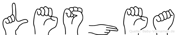 Leshea im Fingeralphabet der Deutschen Gebärdensprache