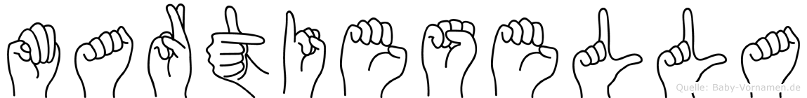 Martiesella im Fingeralphabet der Deutschen Gebärdensprache