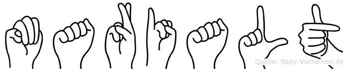 Marialt im Fingeralphabet der Deutschen Gebärdensprache