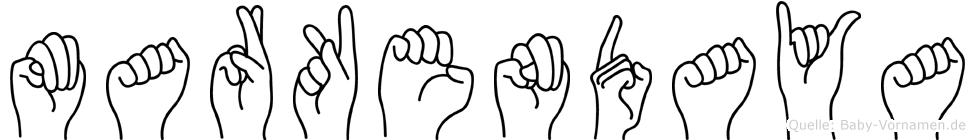 Markendaya im Fingeralphabet der Deutschen Gebärdensprache