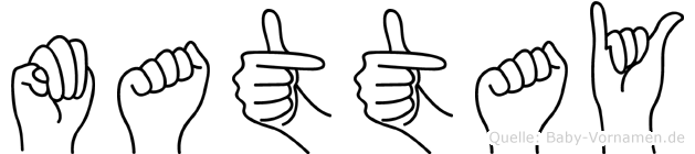 Mattay im Fingeralphabet der Deutschen Gebärdensprache