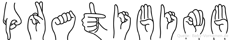 Pratibimb im Fingeralphabet der Deutschen Gebärdensprache