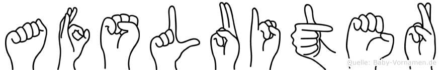 Afsluiter im Fingeralphabet der Deutschen Gebärdensprache