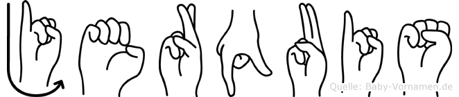 Jerquis im Fingeralphabet der Deutschen Gebärdensprache