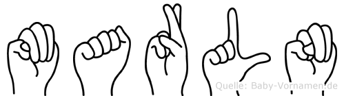 Marln im Fingeralphabet der Deutschen Gebärdensprache
