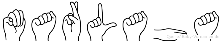 Marlaha im Fingeralphabet der Deutschen Gebärdensprache