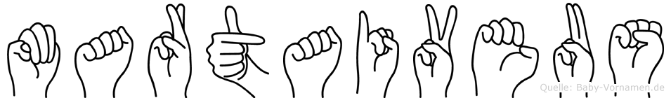 Martaiveus im Fingeralphabet der Deutschen Gebärdensprache