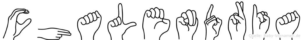 Chalendria im Fingeralphabet der Deutschen Gebärdensprache