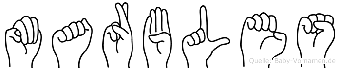 Marbles im Fingeralphabet der Deutschen Gebärdensprache