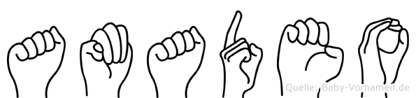 Amadeo im Fingeralphabet der Deutschen Gebärdensprache