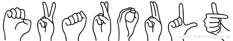 Evaroult im Fingeralphabet der Deutschen Gebärdensprache
