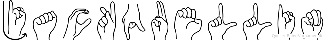Jackquellin im Fingeralphabet der Deutschen Gebärdensprache