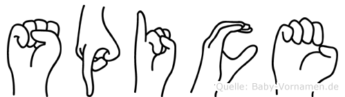 Spice im Fingeralphabet der Deutschen Gebärdensprache