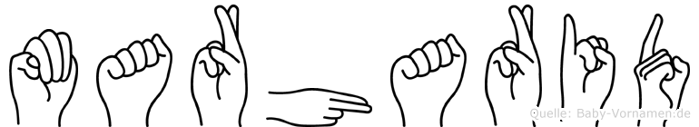 Marharid im Fingeralphabet der Deutschen Gebärdensprache