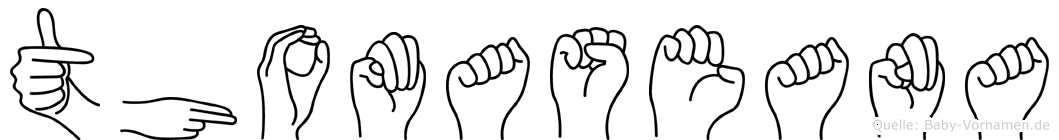 Thomaseana im Fingeralphabet der Deutschen Gebärdensprache