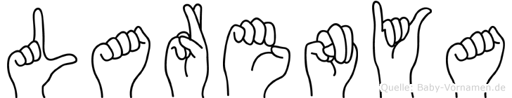 Larenya im Fingeralphabet der Deutschen Gebärdensprache