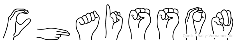 Chaisson im Fingeralphabet der Deutschen Gebärdensprache