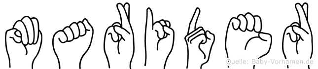 Marider im Fingeralphabet der Deutschen Gebärdensprache