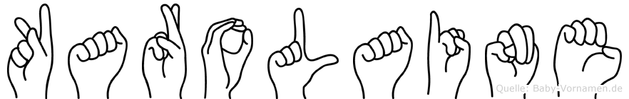 Karolaine im Fingeralphabet der Deutschen Gebärdensprache
