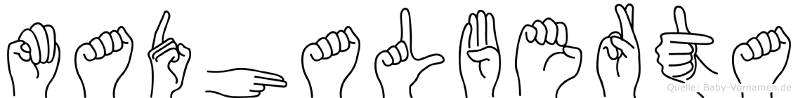 Madhalberta im Fingeralphabet der Deutschen Gebärdensprache