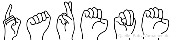 Darene im Fingeralphabet der Deutschen Gebärdensprache