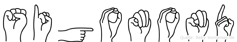 Sigomond im Fingeralphabet der Deutschen Gebärdensprache