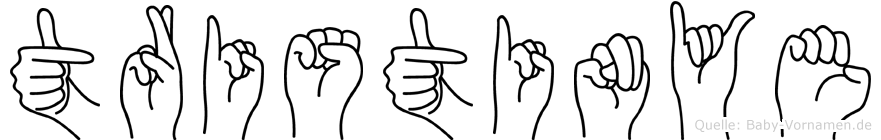 Tristinye im Fingeralphabet der Deutschen Gebärdensprache