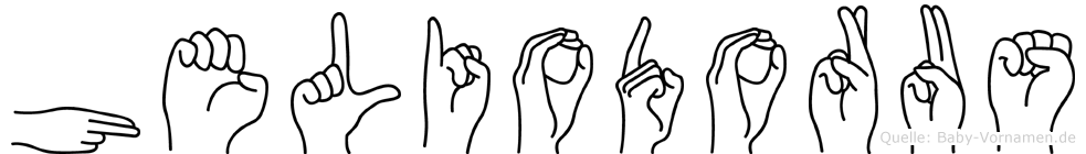 Heliodorus im Fingeralphabet der Deutschen Gebärdensprache