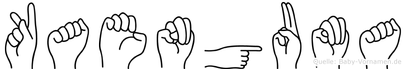 Kaenguma im Fingeralphabet der Deutschen Gebärdensprache