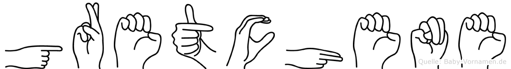 Gretchene im Fingeralphabet der Deutschen Gebärdensprache